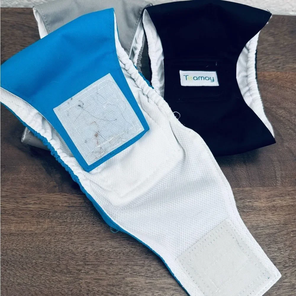 Teamoy Male Dog Pet Belly Band Diapers 3-pc Bundle Lot
